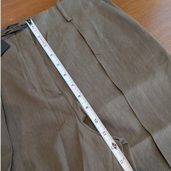 NWT Mango MNG Selection Orchid Seamless Linen Blend Straight Leg Pants, size 4 - Picture 7 of 11